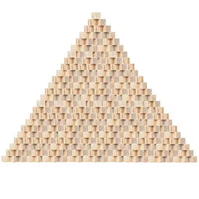 Afbeelding van Kurtzy Kleine Houten Kubussen (300 Pak) 1 x cm Natuurlijk Onbewerkte Naald Blokken Educatieve Hobby Voor DIY, Stempelen, &amp; Kunst, Puzzels, Nummers