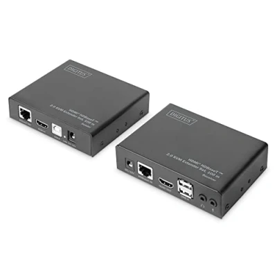 Afbeelding van Digitus DS 55505 HDBaseT extender (ontvanger) via lichtnet, netwerkkabel RJ45 100 m