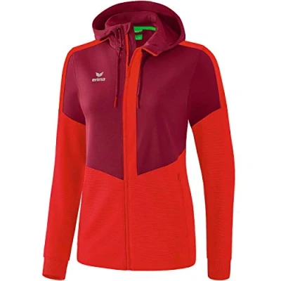 Afbeelding van Erima Squad trainingsjack met capuchon dames bordeaux/rood