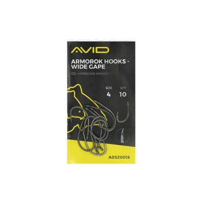 Afbeelding van Avid Carp Armorok Hooks Wide Gape (10 pcs) Maat : size 4
