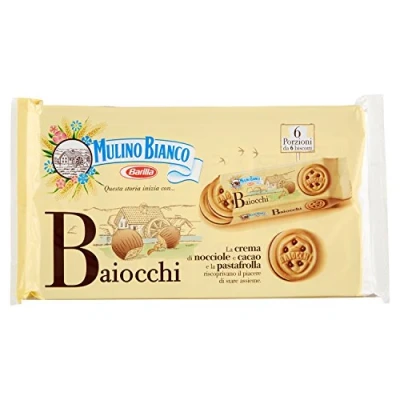 Afbeelding van Mulino Bianco Baiocchi chocolade hark koekjes taart met 336 g Multipack Snack