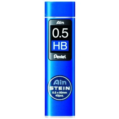 Image de Etui de 40 mines Pentel Ain Stein 0,5mm HB Bleu