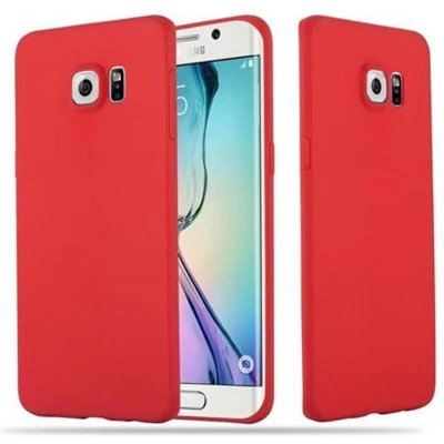 Afbeelding van Cadorabo Hoesje geschikt voor Samsung Galaxy S6 EDGE in CANDY ROOD Beschermhoes gemaakt van flexibel TPU silicone Case Cover