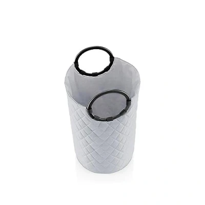 Afbeelding van Reisenthel Loophome M Opbergmand Wasmand 30 L Frame Rhombus Lichtgrijs
