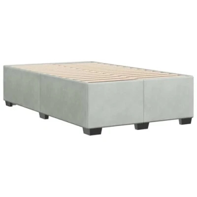 Afbeelding van vidaXL Bedframe fluweel lichtgrijs 120x200 cm