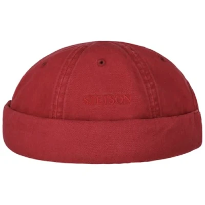 Afbeelding van Stetson Ocala Katoen Dockerpet Heren zomer muts katoenen Dockermutsen Klittenbandsluiting voor Lente/Zomer, bordeaux, 56 57