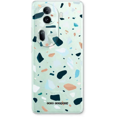 Afbeelding van Case Company® hoesje geschikt voor Oppo Reno 11 Pro Terrazzo N13 Soft Cover Telefoonhoesje Bescherming aan alle Kanten en Schermrand