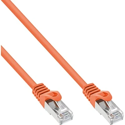 Image de InLine Cordon de raccordement RJ 45 (M) pour 50 cm SFTP CAT 5e moulé orange
