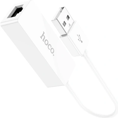 Afbeelding van Hoco Ethernet Adapter USB A naar RJ45 100 Mbps Wit