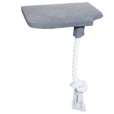 Afbeelding van All For Paws Skywalk Step In Platform With Rope Wandkrabpaal 32x8x28 cm Grijs