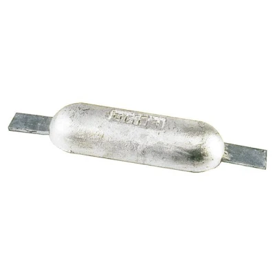 Afbeelding van Romp anode aluminium met strip 0.60kg 110x60x28mm
