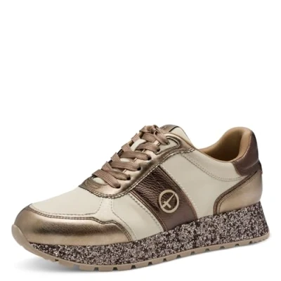 Image de Tamaris Baskets basses pour femme 1 23727 42, Champagne Glam, 39 EU