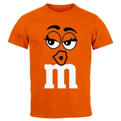 Afbeelding van MoonWorks® carnavalskostuum voor heren met opdruk M groepskostuum last minute kostuum heren, 2 Oranje