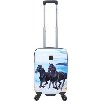 Afbeelding van Saxoline Harde Koffer / Trolley Reiskoffer 55 cm (S) Black Horse