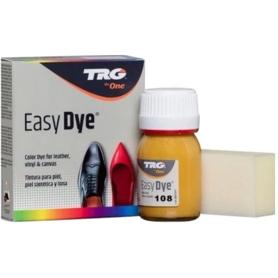 Afbeelding van TRG The One Kleuring voor leren schoenen en accessoires van leer, canvas kunstleer met sponsapplicator Easy Dye, 25 ml, Bruin 108 Oker