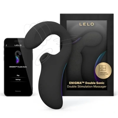 Afbeelding van LELO ENIGMA Double Sonic Massageapparaat voor Dames, met Drievoudige Stimulatie, Bluetooth app, 8 Genotsinstellingen en 2 Extra Standen, Black