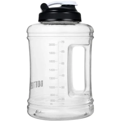 Afbeelding van Waterfles, 2,5 liter, BPA vrij, waterdicht, draagbaar, voor camping, fitnessstudio, grote waterfles met handvat