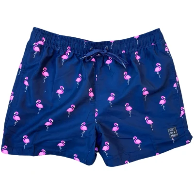 Afbeelding van Son of a Beach Flamingo Blue Jongens Zwembroek maat 146 152 Blauw