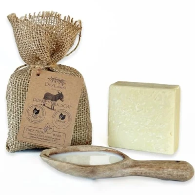 Afbeelding van Organisch Natuurlijk Traditioneel Handgemaakt Antiek Ezelinnenmelk Zeep Anti Aging Skin Lightener, Moisturizer Geen Chemicaliën, Pure Natuurlijke Zeep!