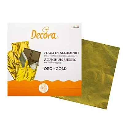 Afbeelding van Aluminium Sheets Goud 20x20cm 150 stuks