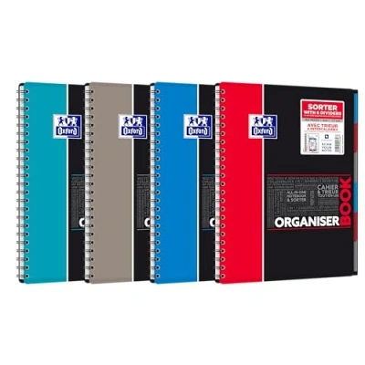 Image de oxford cahier etudiants organiserbook, a4+, ligné noir