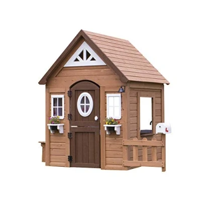 Afbeelding van Backyard Discovery Aspen Houten Speelhuis met Speelkeukentje, brievenbus en meer