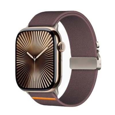 Afbeelding van By Qubix Nylon bandje met Parachute sluiting Donkerpaars Geschikt voor Apple watch 38mm 40mm 41mm 42mm Compatible