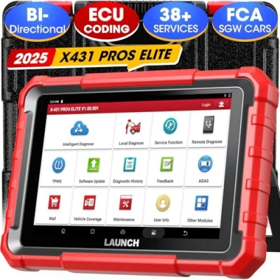 Afbeelding van Launch X431 Pros Elite Auto Diagnostic Koffer, Bidirectionele Scanner, ondersteunt 32+ Diensten, ECU Coding, CANFD&amp;DoIP, Guide functie, 2 jaar gratis update