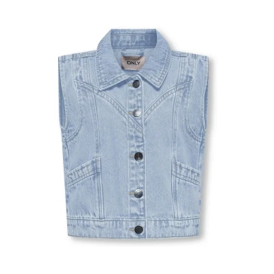 Afbeelding van KIDS ONLY Spijker Gilet Kennedy Licht blauw 152