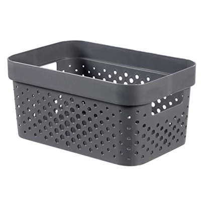 Afbeelding van Infinity Dots Opbergbox 4.5L Grijs 26x17,5xh12,3cm