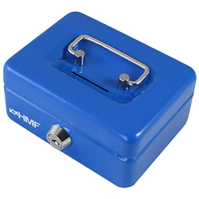 Afbeelding van HMF 102122 03 Spaarpot afsluitbaar met kindersleuf, 12,5 x 9,5 6 cm, rood