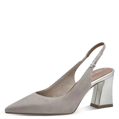 Afbeelding van Tamaris Sling Klassieke pumps, Dames, Maat: 36, Grey comb Leer