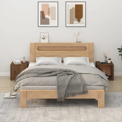 Afbeelding van Nachtkastjes 2 st 50x39x47 cm bruin eikenkleur