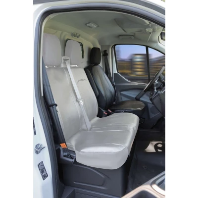 Afbeelding van WALSER 11531 Stoelhoes Zwart Kunstleer, Polyester Voor FORD: Transit V363 Van, Custom V362 Platform / Chassis