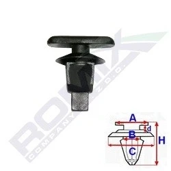 Afbeelding van ROMIX C60570 Clip TOYOTA: Yaris II Hatchback, I Hatchback