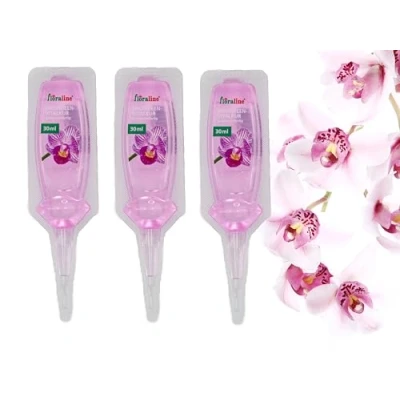 Afbeelding van floraline® Orchideeënvitaliteitskuur, 3 ampullen kunstmest voor 6 maanden groei en prachtige gezonde bloemen, zacht aanbrengen verzorgen