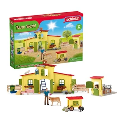 Afbeelding van schleich FARM WORLD Stal met kippenhok en ponistal