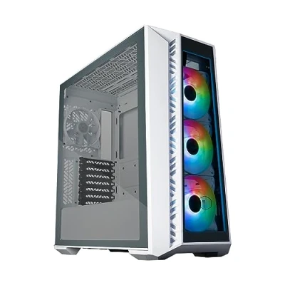 Image de Cooler Master MasterBox 520 Mid tower ATX panneau latéral fenêtré (verre trempé) pas d&#039;alimentation (ATX) blanc USB/Audio