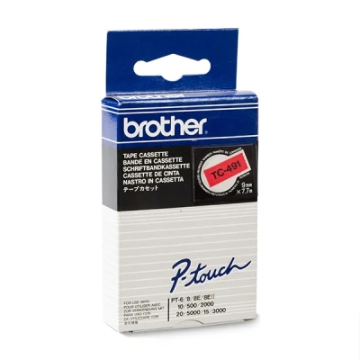 Image de Brother Noir sur rouge Rouleau (09 cm) ruban laminé pour P Touch PT 2000 3000 500 5000 8