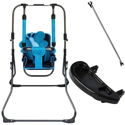 Afbeelding van 2 in 1 kinderschommel, babyschommel, kamerschommel, tuinschommel, voor binnen en buiten, babyschommel kinderstoel één (vlinder)