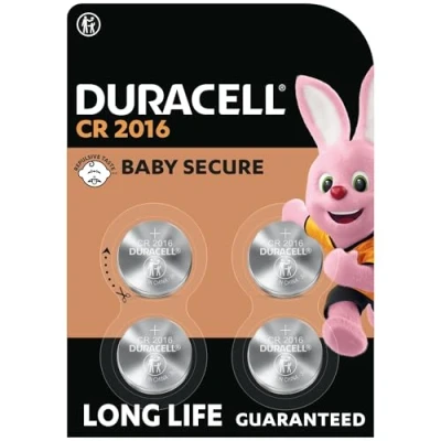 Afbeelding van Duracell Lithium knoopcelbatterij CR2016 4 stuks