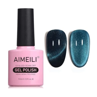 Afbeelding van AIMEILI 10 ml nagellak, magnetisch, gel, Cat&#039;s Eye UV, LED, manicure, pedicure, eenvoudig aan te brengen, 763