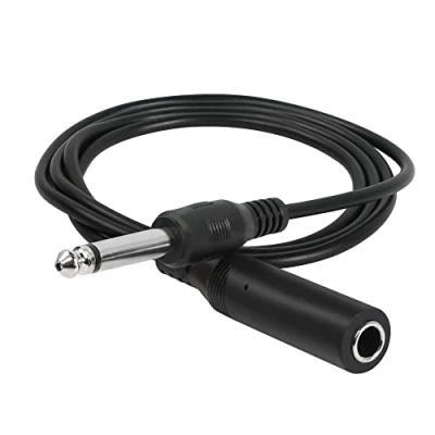 Afbeelding van RIIEYOCA TS kabel 1/4 inch naar vernikkeld 6,35 mm mono stekker aansluiting voor luidspreker en gitaar (1 m)