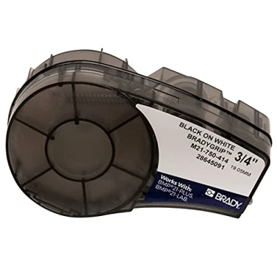 Afbeelding van Brady (M21 750 414) BradyGrip haakmateriaal voor BMP21 PLUS, LAB en labelapparaten, 19,05 mm x 3,048 m, zwart op wit