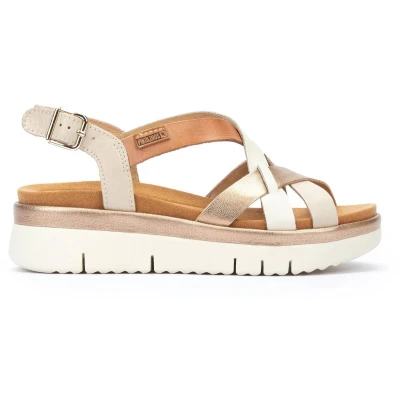 Afbeelding van Pikolinos Sandalen met plateauzool, Dames, Maat: 36, Marfil Leer