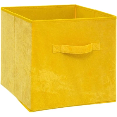 Afbeelding van 5Five Opvouwbare opberger Velvet Geel 31 x cm