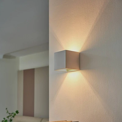 Afbeelding van Lindby wandlamp 1licht Gips, metaal H: 11.5 cm G9 wit