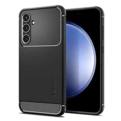 Afbeelding van Spigen Rugged Armor Hoesje voor de Samsung Galaxy S23 FE Back Cover met Air Cushion Zwart