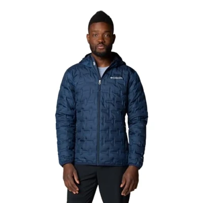 Afbeelding van Columbia Delta RIDGE II Hooded Jacket Gewatteerde jas, Heren, Maat: Small, Collegiate navy