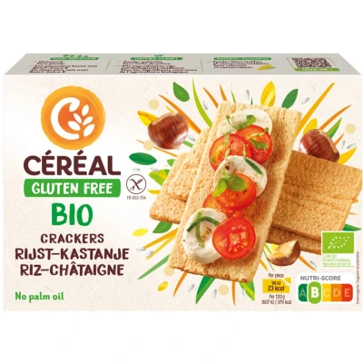 Afbeelding van Cereal Crackers Rijst Kastanje Glutenvrij Biologisch 250GR